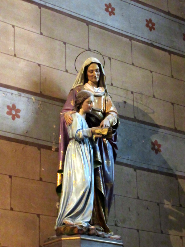 Digne, Cathédrale Saint-Jérôme, statue de sainte Anne et de la Vierge enfant